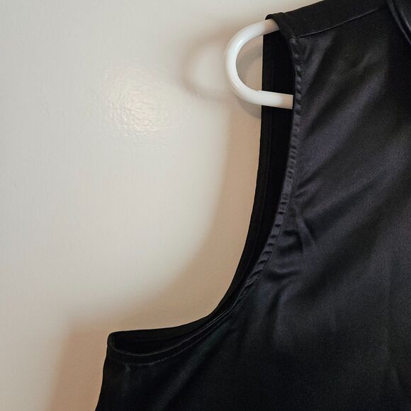 Talbot's Satin Sleeveless Blouse w/Classy Ruffle Accent - Size Petite L - Picture 4 of 9